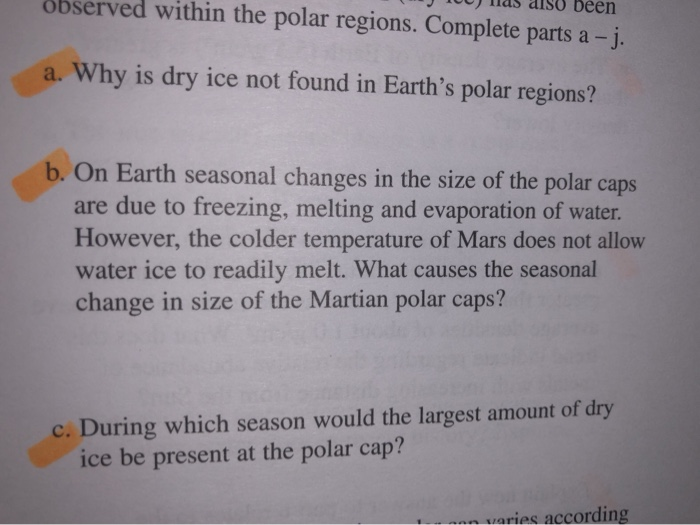 Solved observed within the polar regions. Complete parts a | Chegg.com