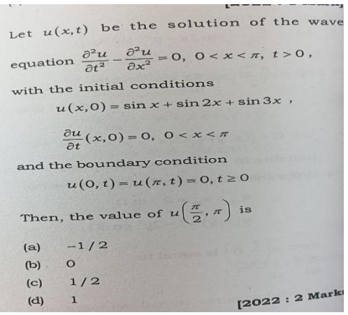 Solved Let u(x,t) ﻿be the solution of the wave equation | Chegg.com