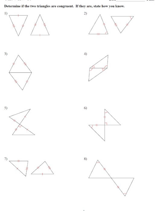 Solved Determine if the two triangles are congruent. If they | Chegg.com