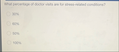 Solved What percentage of doctor visits are for | Chegg.com