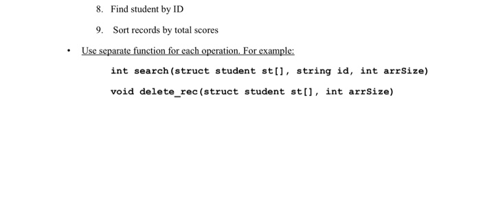 Solved c++ task using struct and functions all of these | Chegg.com