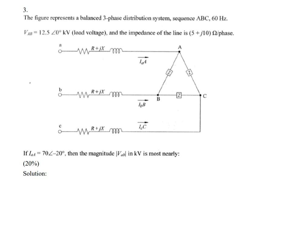 Solved 3. The Figure Represents A Balanced 3-phase | Chegg.com