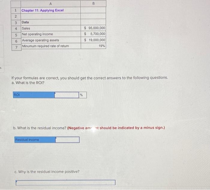 Solved 1 Chapter 11: Applying Excel 2 1 2. 3 4 5 Data 4 | Chegg.com