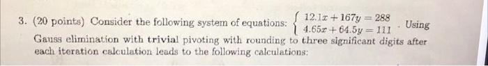 Solved 3. (20 points) Consider the following system of | Chegg.com