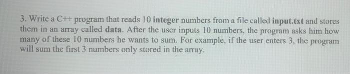 Solved 3. Write a CH program that reads 10 integer numbers | Chegg.com