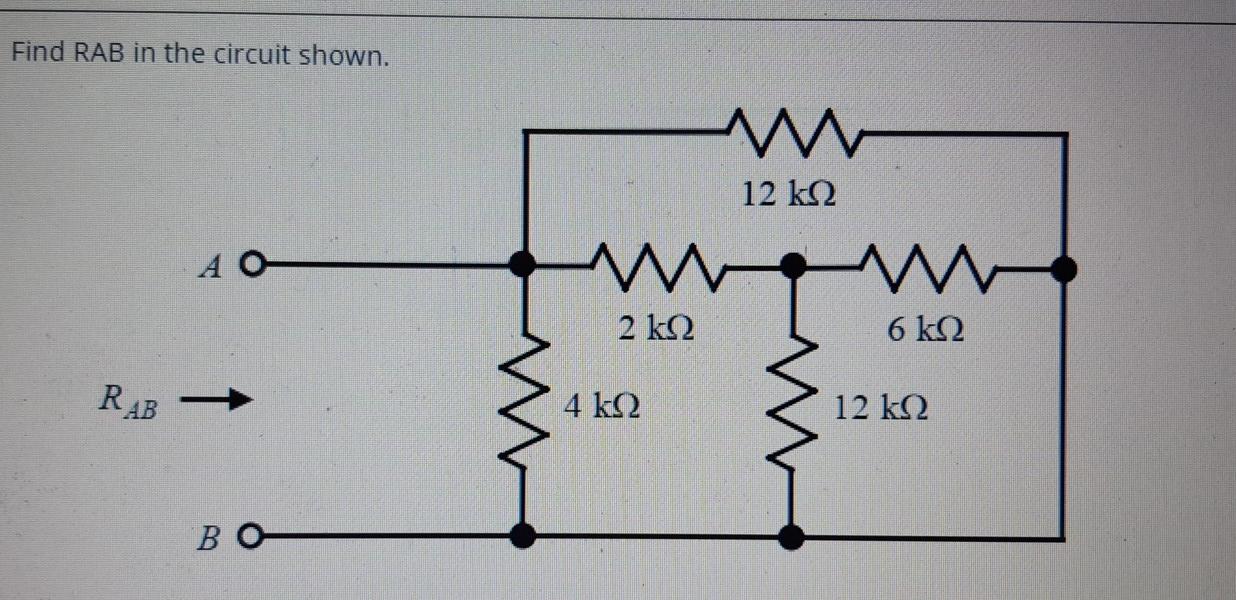 Solved The equivalent resistance RAB in the above circuit | Chegg.com