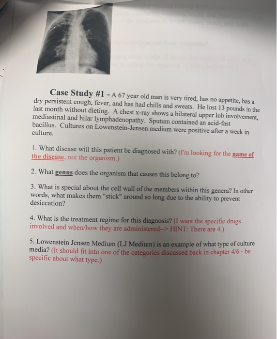 Solved case study 1 a 67 year old man is very tired has chegg