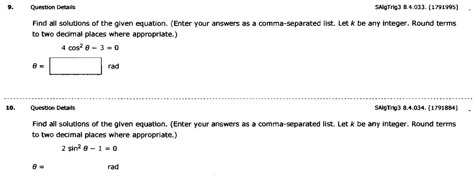 Solved Please answer all questions 9-10. ﻿Thank you! | Chegg.com