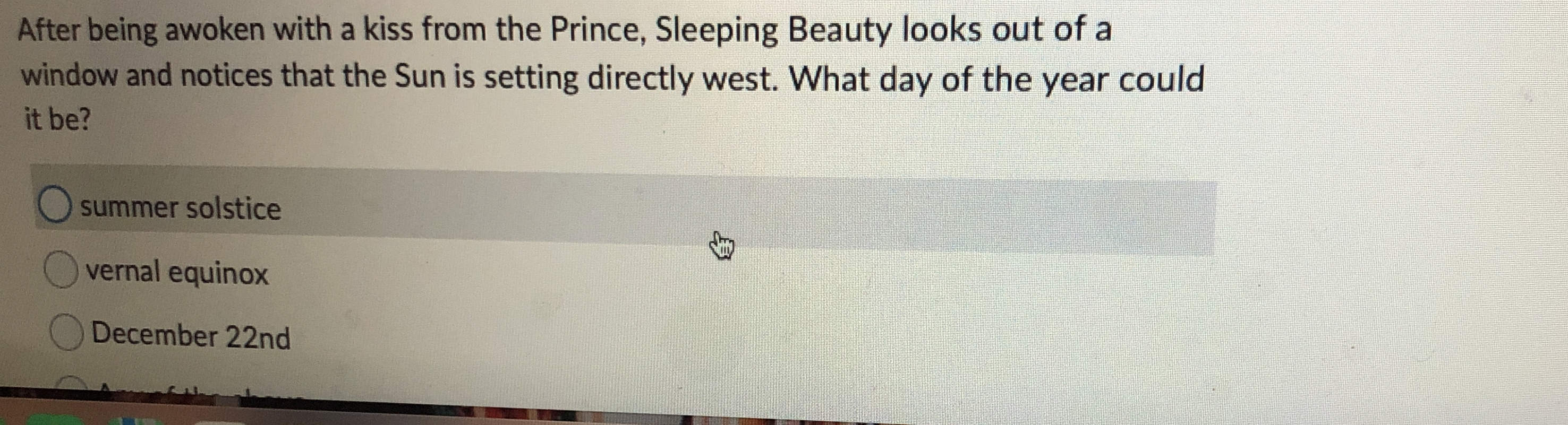 Solved After being awoken with a kiss from the Prince,