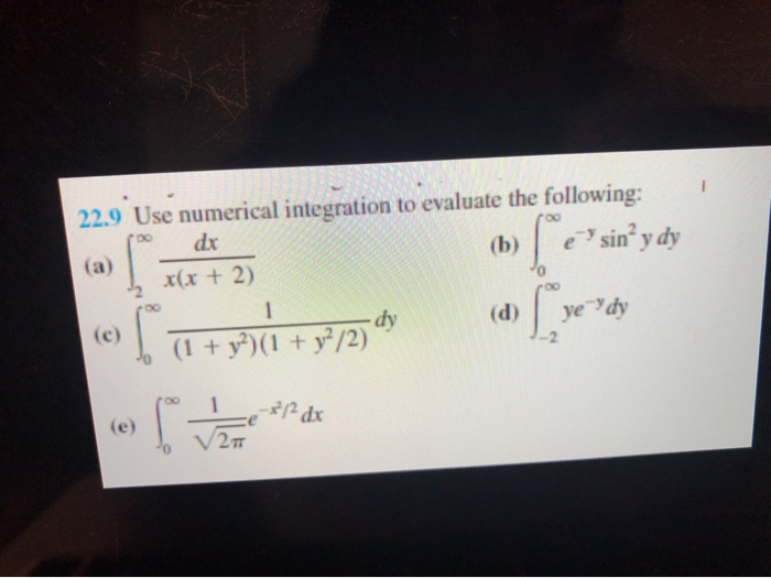 Solved 22.9 Use numerical integration to evaluate the | Chegg.com