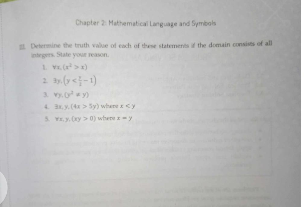 Solved Chapter 2 Mathematical Language And Symbols Iii