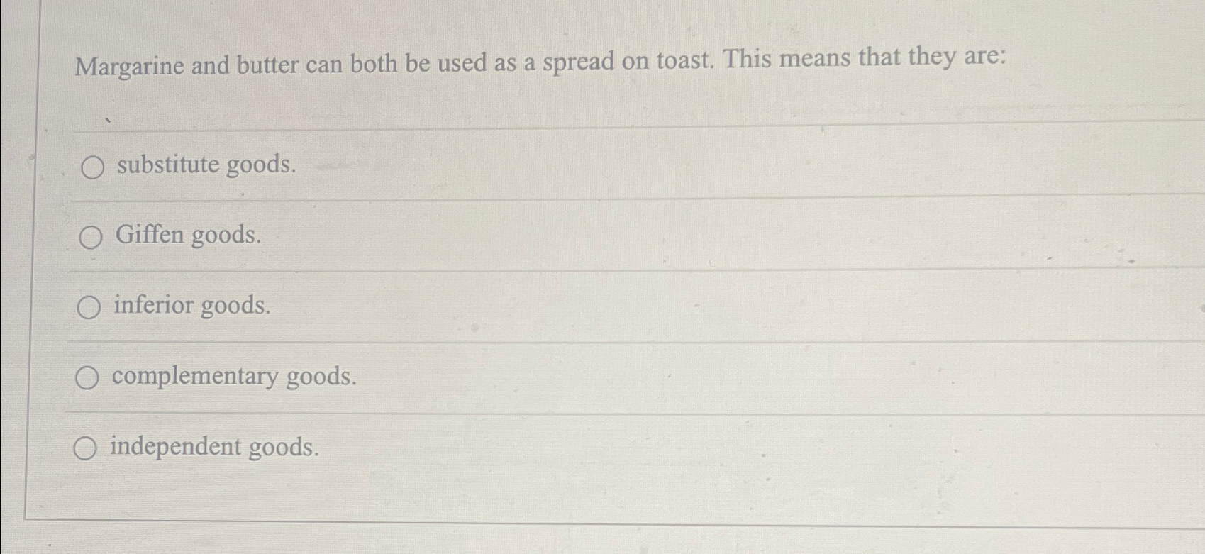 Solved Margarine and butter can both be used as a spread on