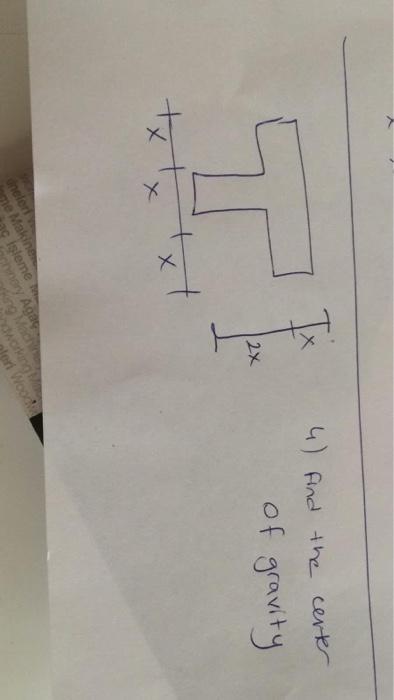Solved Tx 4 Find The Center Of Gravity 2x Ti Tx X H Unel Chegg Com