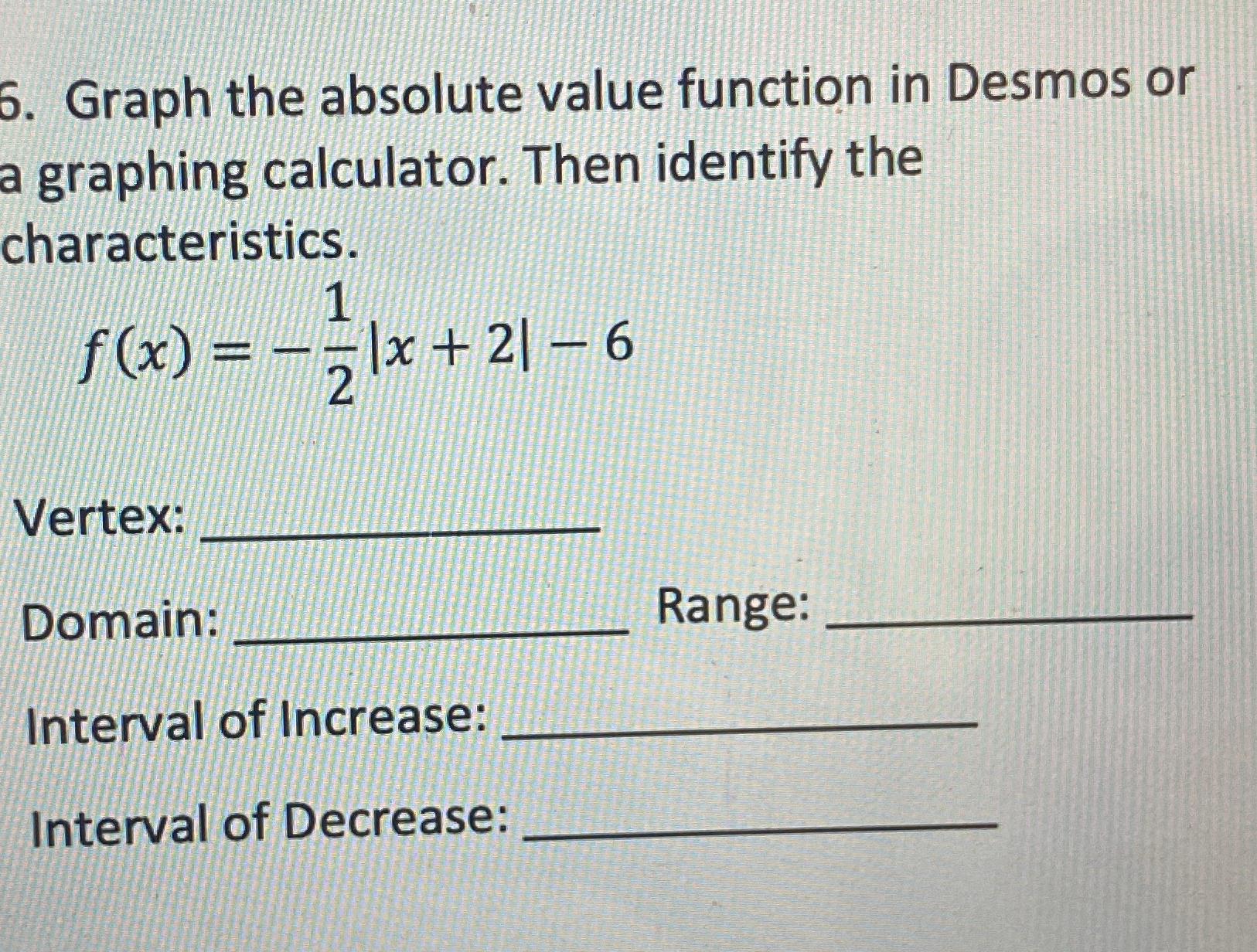 Absolute value store graph calculator