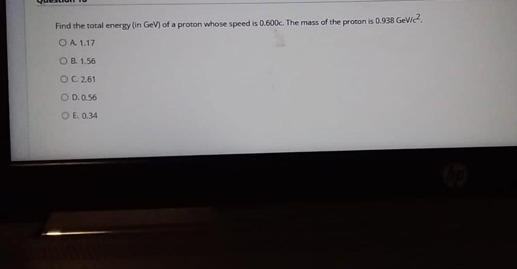 mass of proton in gev