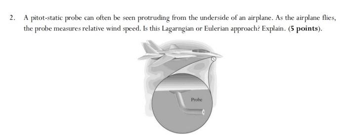 Solved 2. A pitot-static probe can often be seen protruding | Chegg.com