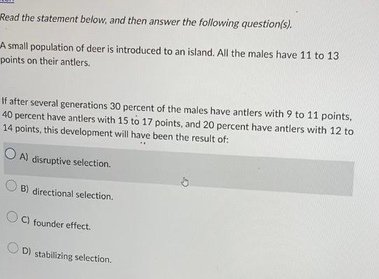 Solved Read the statement below, and then answer the | Chegg.com