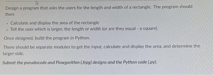 Solved Design a program that asks the users for the length | Chegg.com