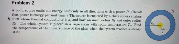 Solved T. Problem 2 A point source emits out energy | Chegg.com