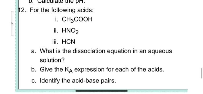 Solved 11. An Ammonia Solution Has A Concentration Of 0.1 M. | Chegg.com