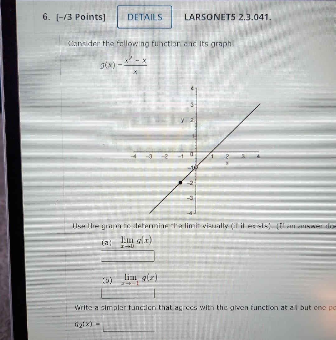 Solved LARSONET5 2.3.041. Consider the following function | Chegg.com