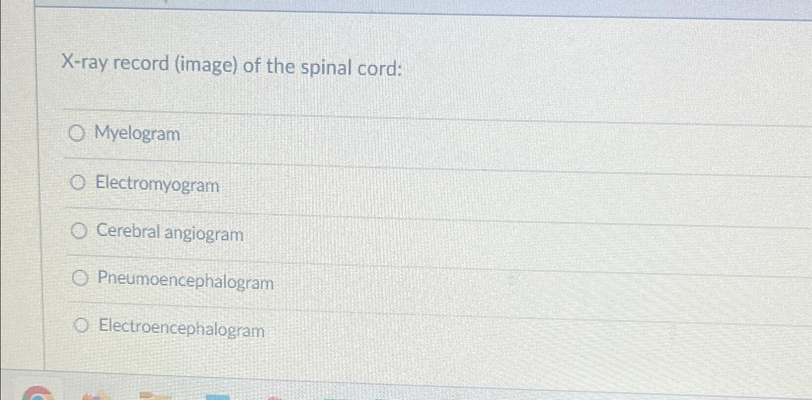 Solved Xray record (image) ﻿of the spinal