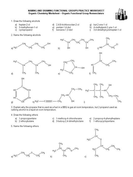 naming organic compounds with functional groups