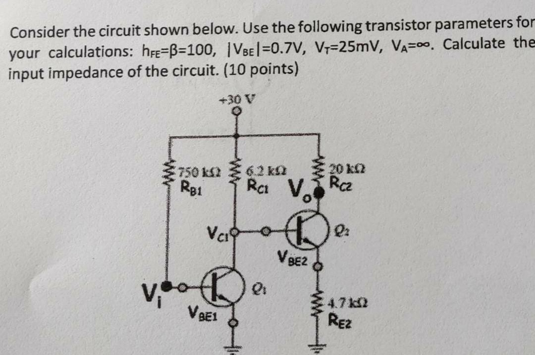 Solved Consider The Circuit Shown Below. Use The Following | Chegg.com