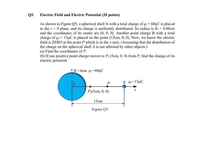 Solved Electric Field and Electric Potential (20 points) As | Chegg.com