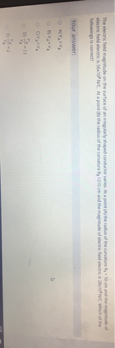 Solved The electric field magnitude on the surface of an | Chegg.com