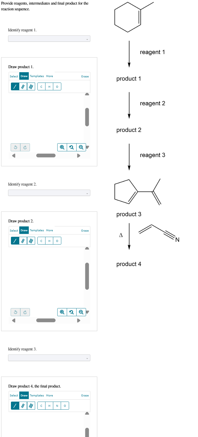 Solved Provide reagents, intermediates and final product for | Chegg.com
