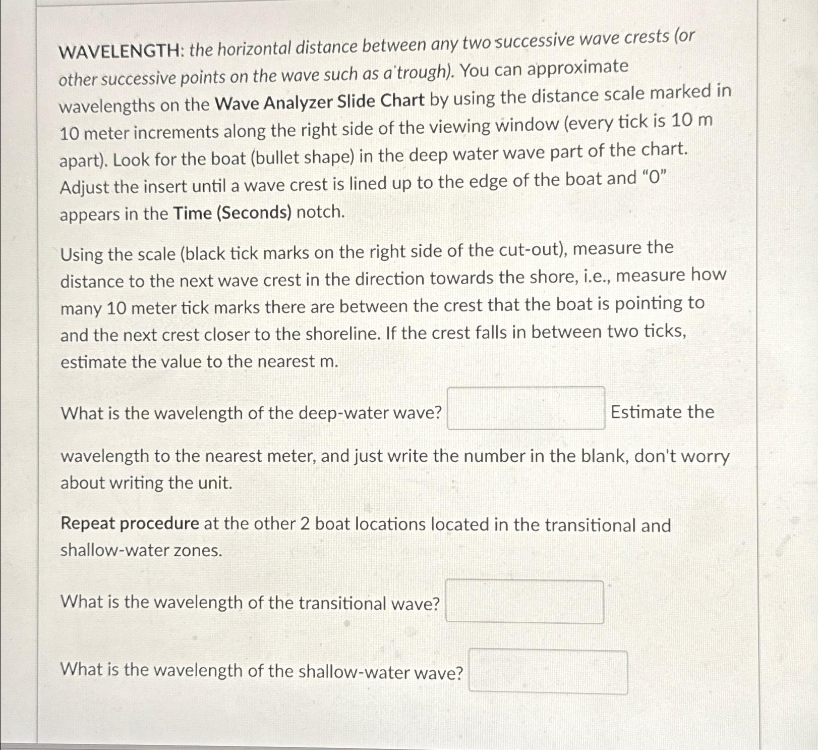 Solved WAVELENGTH: the horizontal distance between any two | Chegg.com