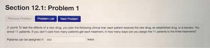 Solved Section 12.1: Problem 10 Previous Problem Problem | Chegg.com