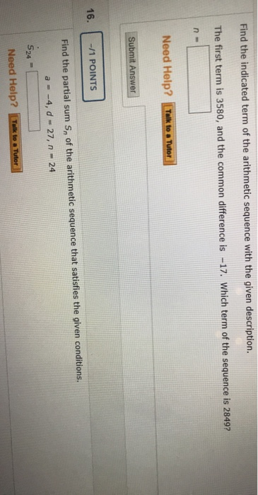 Solved Determine the common difference, the fifth term, the | Chegg.com