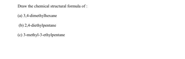 3 4-dimethylhexane chemical formula