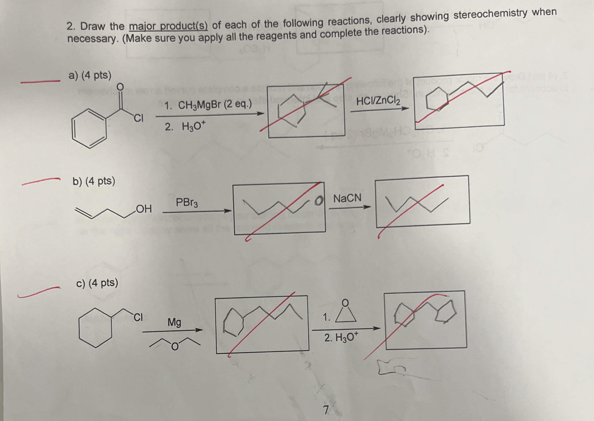 Solved Draw the major product(s) ﻿of each of the following | Chegg.com