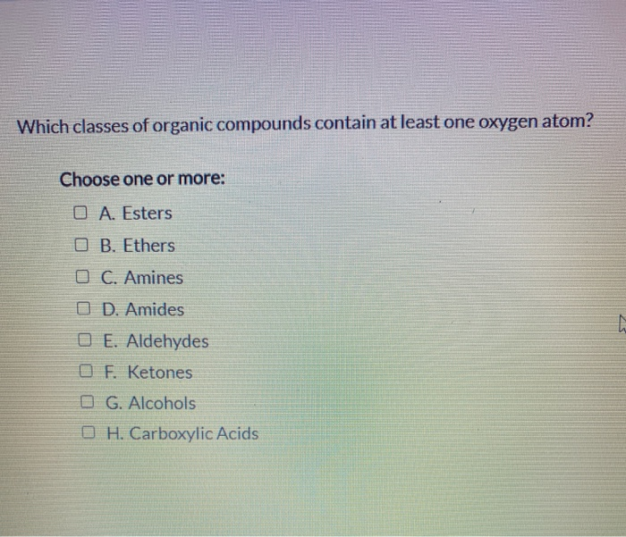 Which Classes Of Organic Compounds Contain A Nitrogen Atom