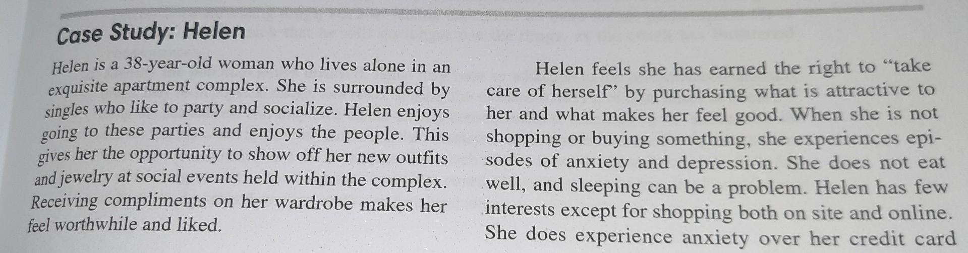 Solved Case Study: Helen Helen is a 38-year-old woman who