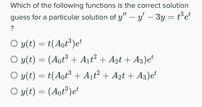 Solved Which of the following functions is the correct | Chegg.com