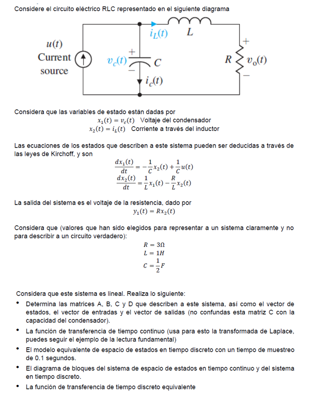 Considere El Circuito Eléctrico RLC Representado En | Chegg.com