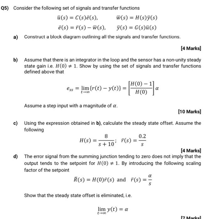 Q5 Consider The Following Set Of Signals And Chegg Com