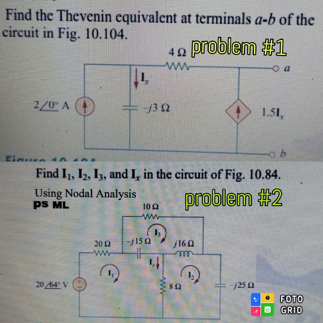 Solved Find The Thevenin Equivalent At Terminals A-b Of The | Chegg.com