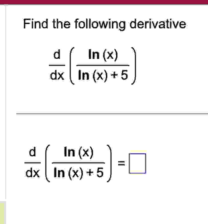 how to find derivative of ln x