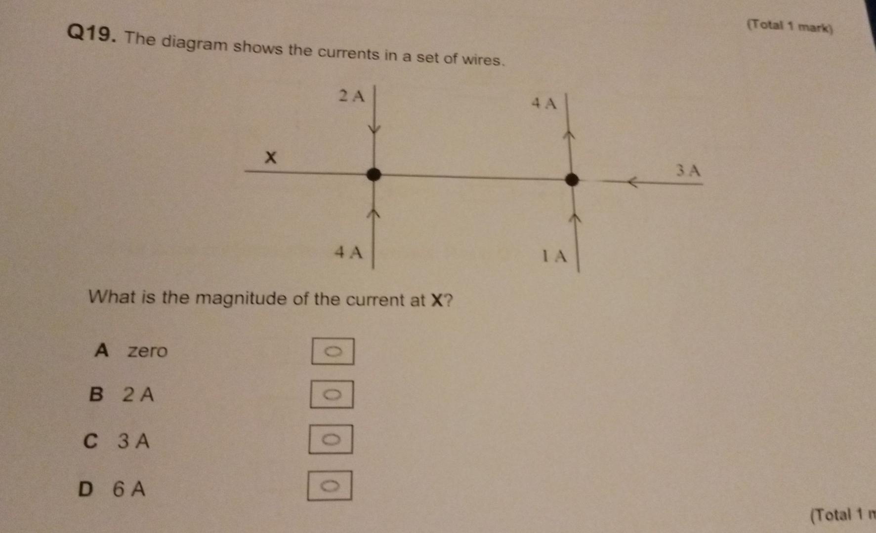 Solved Q19. The Diagram Shows The Currents In A Set Of | Chegg.com