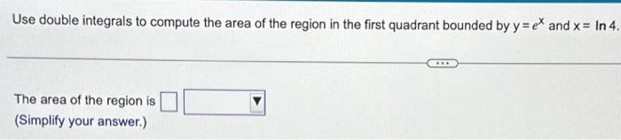 Solved Use double integrals to compute the area of the | Chegg.com