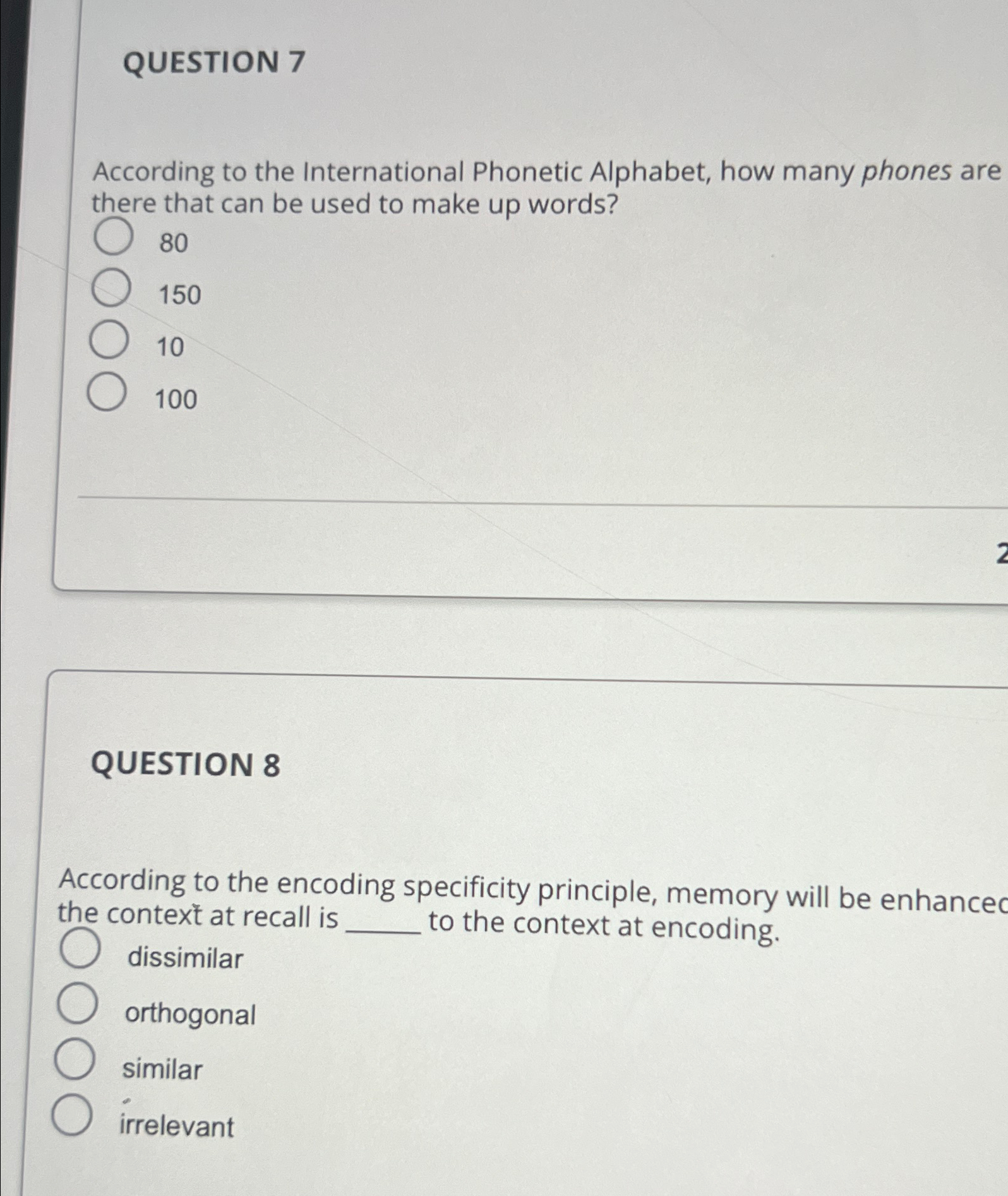 Solved QUESTION 7According to the International Phonetic | Chegg.com