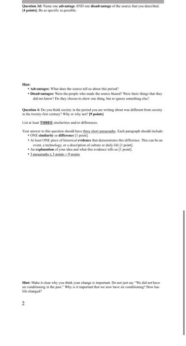 Question 3di Name one advastage AND one diadvastage | Chegg.com