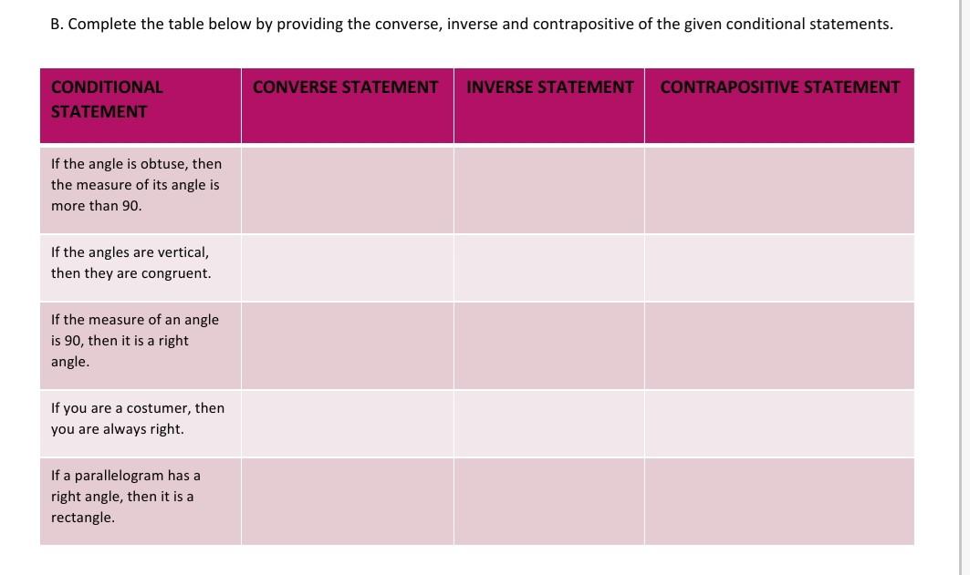 Converse of outlet a statement