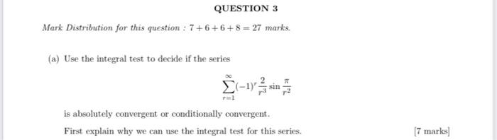 Solved Mark Distribution for this question : 7+6+6+8=27 | Chegg.com