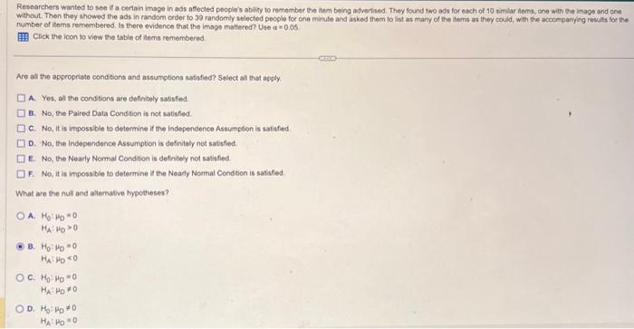 Researchers wanted to see if a certain image in ads | Chegg.com